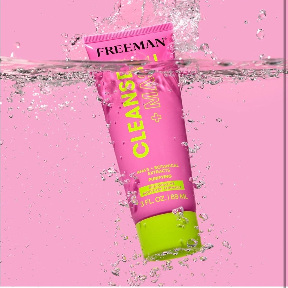 Freeman Cleanser + Mask Purifying with AHA’s & Botanical Extracts (3 fl oz)- NWT